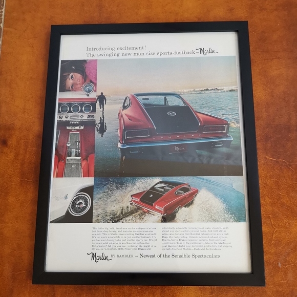 Life Magazine Art Vintage Life Magazine Framed Advertisement Marlin